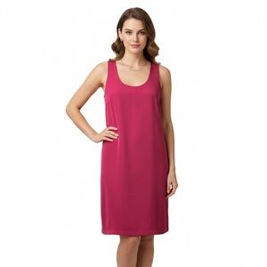 Ann Taylor Fuchsia Sleeveless Scoopneck Dress